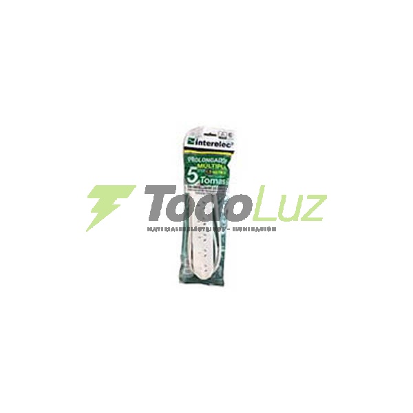 ZAPATILLA MULTIPLE 5 TOMAS C/CABLE 3 MTS