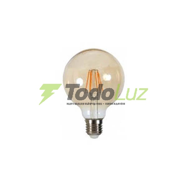 LAMPARA FILA LED G95 TIPO GLOBO 8W E-27 GOLDEN