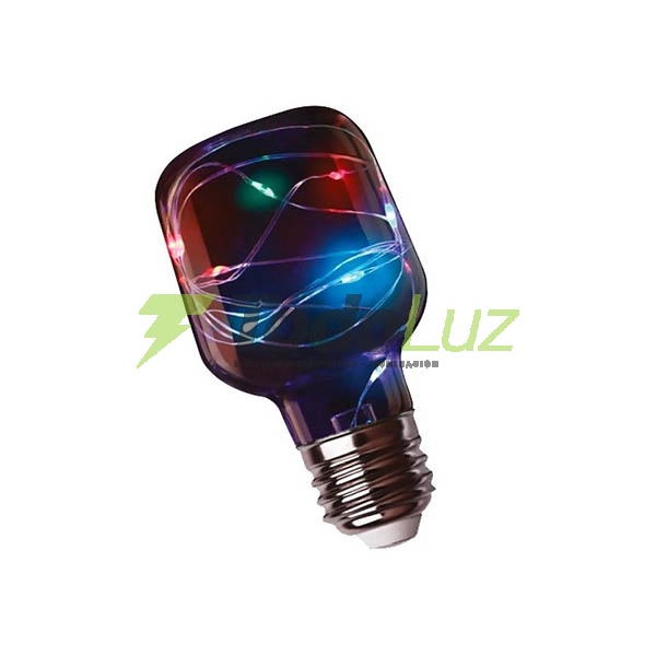 LAMPARA ALAMBRE LED PERA 1W RGB