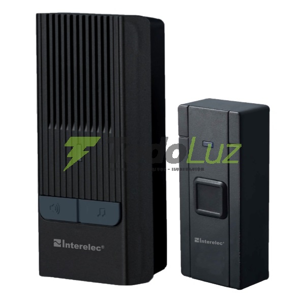 TIMBRE INHALAMBRICO ENCHUFABLE NEGRO ALCANCE 120M