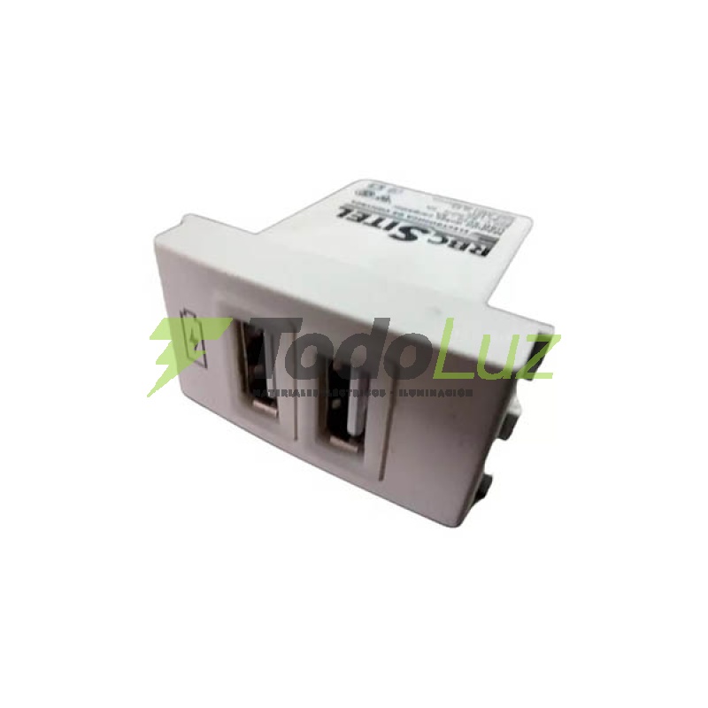 MODULO PUERTO USB DOBLE VERONA BLANCO