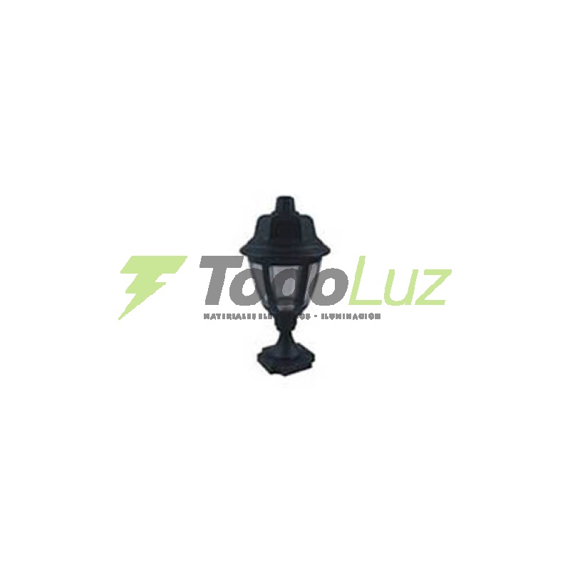FAROL POLICARBOLNATO DE MURO 6C NEGRO