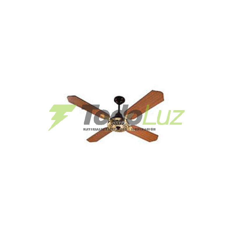 VENTILADOR DE TECHO DORADO  4P MADERA
