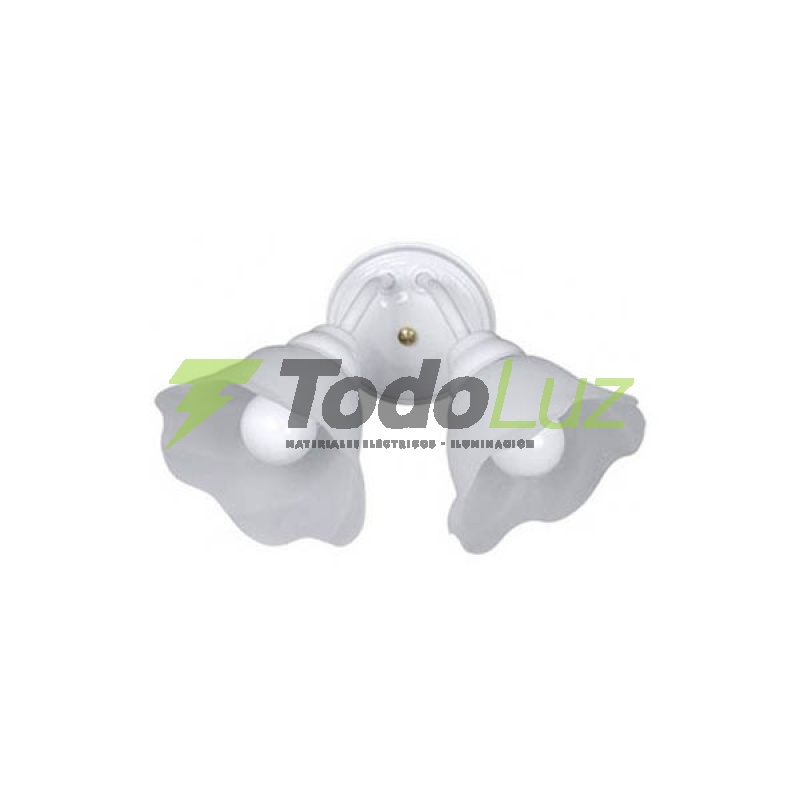 APLIQUE 2 LUCES C/TULIPA 