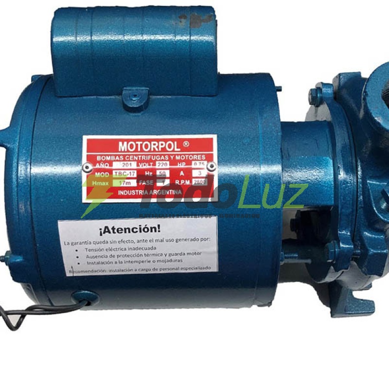 BOMBA CENTRIFUGA 3/4 HP TURBINA DE BRONCE