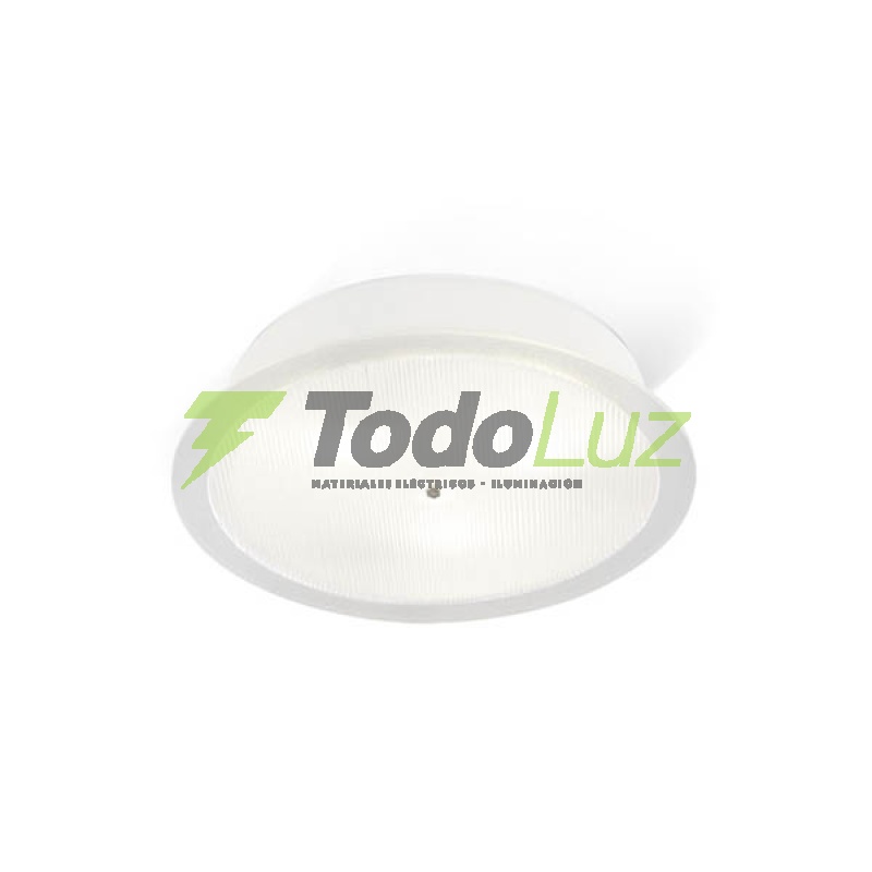 PLAFON POLICARBONATO DE EMBUTIR 3 LUCES REDONDO
