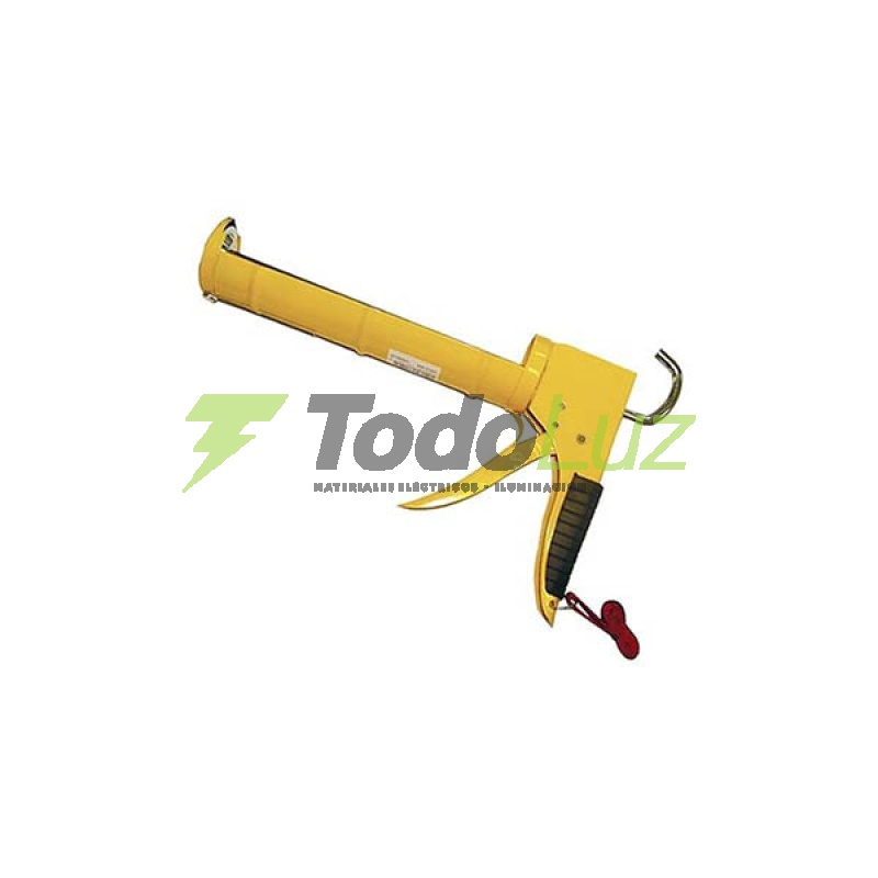 PISTOLA P/TUBO SILICONA AMARILLA REFORZADA