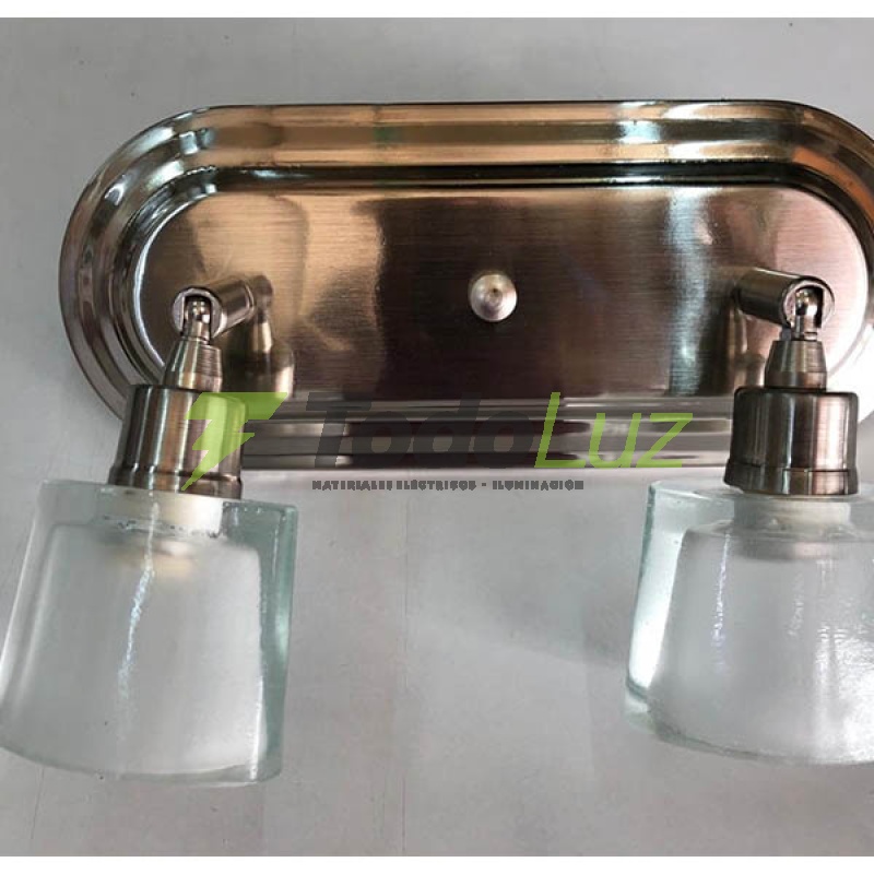 SPOT G-9 2 LUCES C/TULIPA OVAL PLATIL