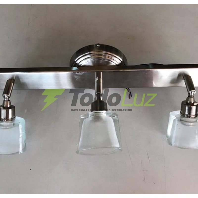 REGLA G-9 3 LUCES C/TULIPA OVAL PLATIL