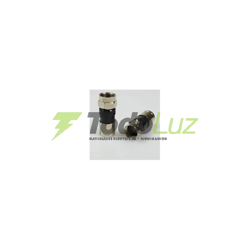 FICHA TV MACHO 75OHMS RG-6 SNAP NEGRO