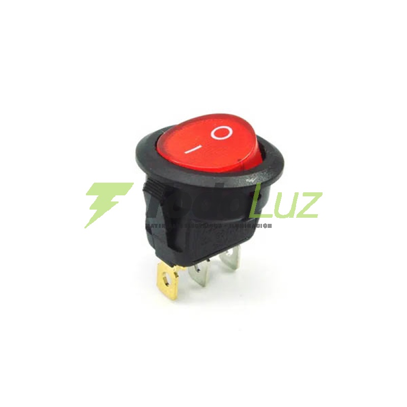 TECLA SIMPLE ON-OFF 3P REDONDA C/LUZ