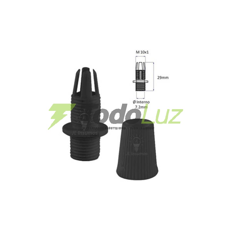 PRENSACABLE PLASTICO BLANCO/NEGRO
