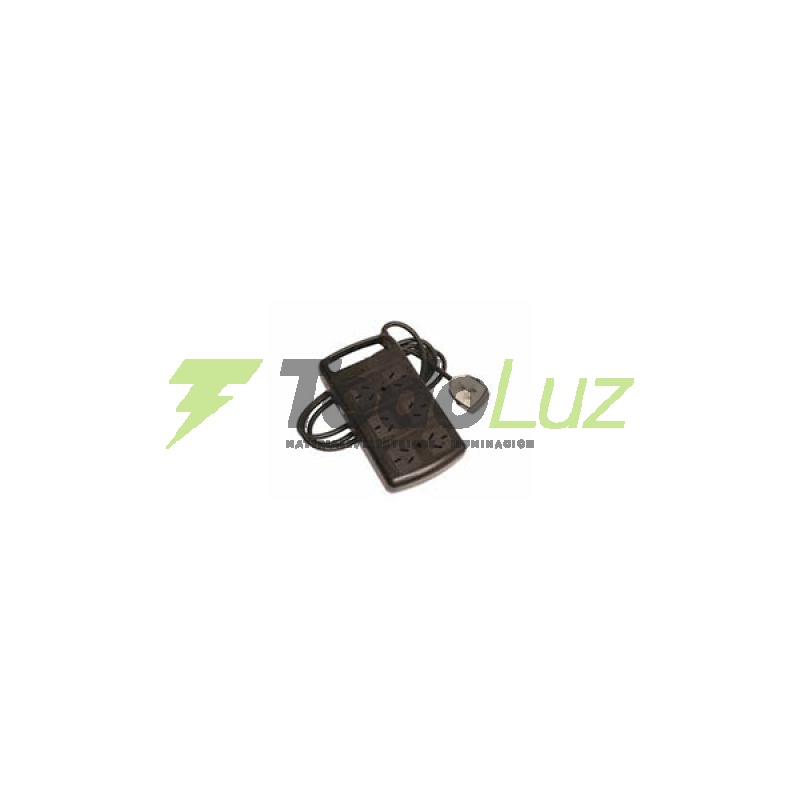 ZAPATILLA MULTINORMA 6T C/CABLE DE 1,5 MTS. NEGRO