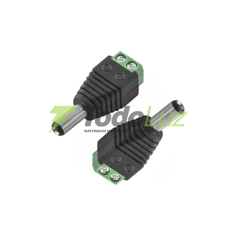 FICHA PLUG HUECO 2,5 X 5,5MM MACHO P/ALIMENTACION