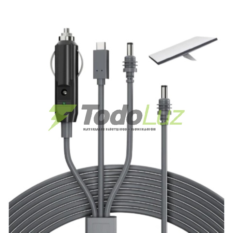 CABLE ARMADO STARLINK 12V + USB C + DC a DC - 5MTS