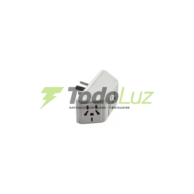 ADAPTADOR TRIPLE CASITA CON TIERRA