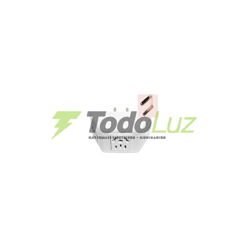 ADAPTADOR TRIPLE CASITA SIN TIERRA