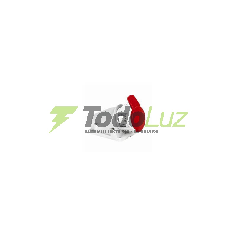 TOMA INDUSTRIAL EXTERIOR 3 X 32A + N + T 380V ROJO
