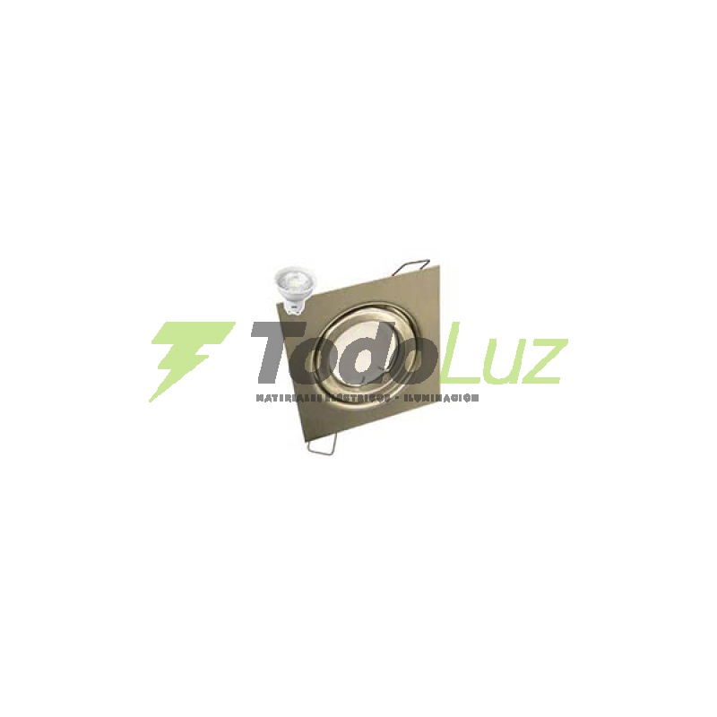 SPOT EMBUTIR DIREC. CUADRADO ZOCALO GU-10 PLATIL
