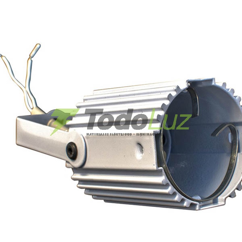 CABEZAL DE ALUMINIO PARA GU-10 BLANCO/NEGRO