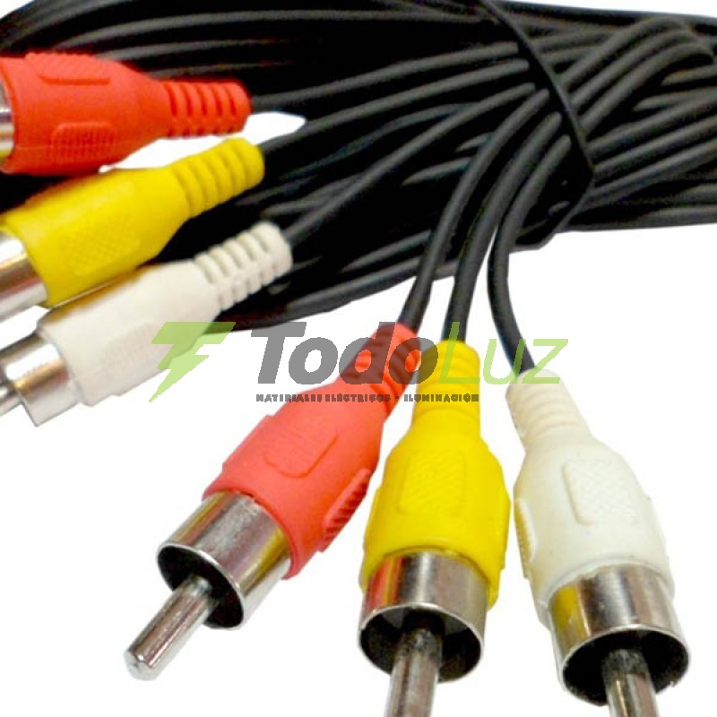 CABLE ARMADO 3 PLUG RCA A 3 PLUG RCA 1,8MT