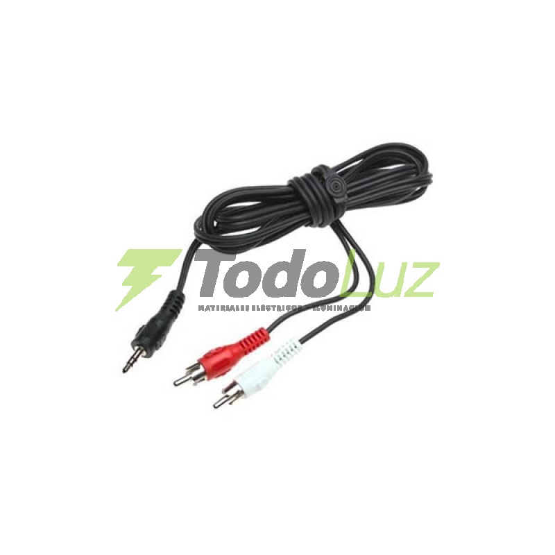 CABLE ARMADO 1 PLUG 3,5 ESTEREO A 2 PLUG RCA 1,8MT