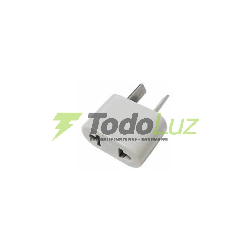 ADAPTADOR ALEMAN 2P PLANA. A 2P CHA. RECTAS BEIGE