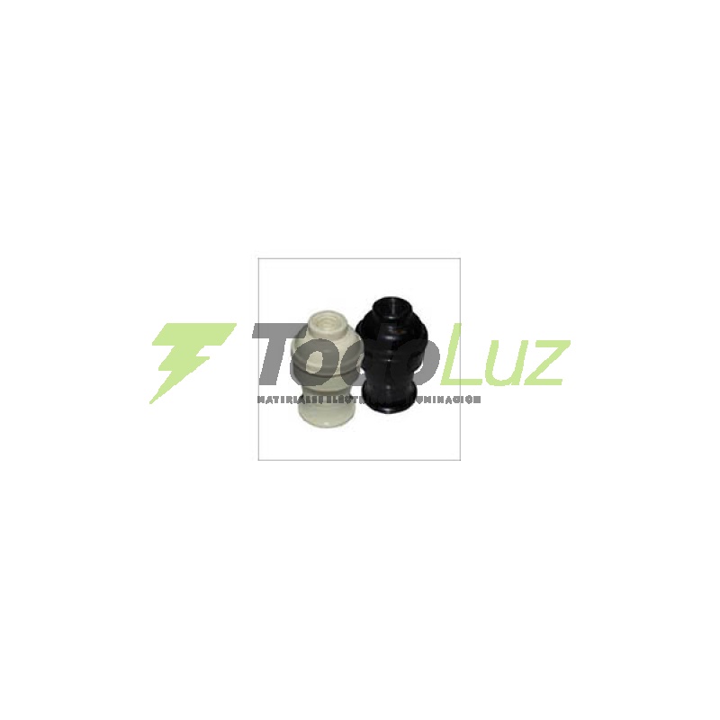 PORTALAMPARAS PVC 3 PIEZAS E-14 BLANCO/NEGRO