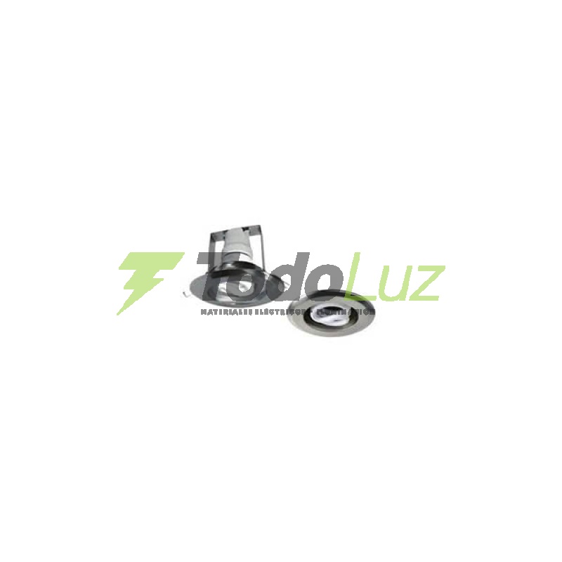 SPOT DE EMBUTIR 12CM P/E-27 REGULABLE ARO NEGRO