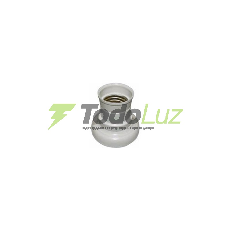 RECEPTACULO RECTO E-27 BAKELITA BLANCO