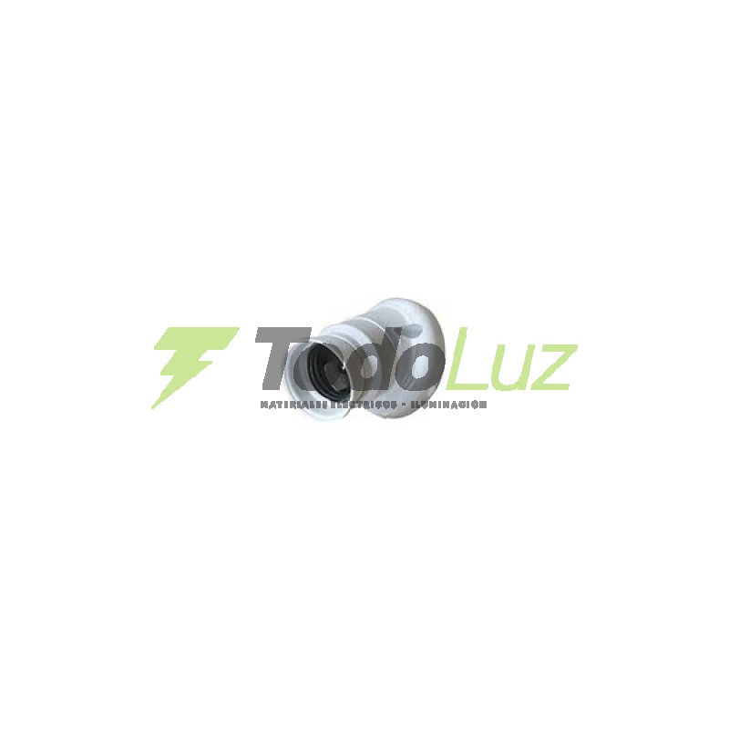 RECEPTACULO CURVO E-27 BAKELITA BLANCO
