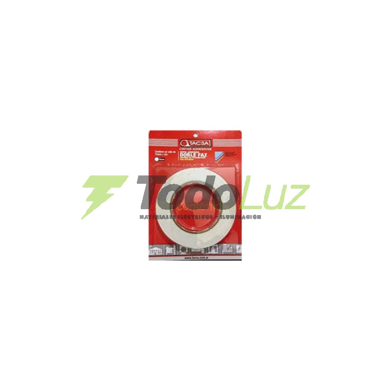 CINTA ADHESIVA DOBLE FAZ 12MM X 5 METROS