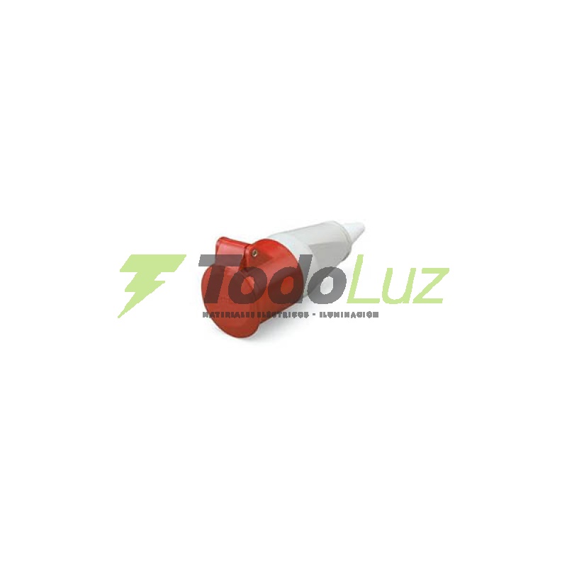 FICHA INDUSTRIAL HEMBRA 3 X 32A + T 380V ROJO