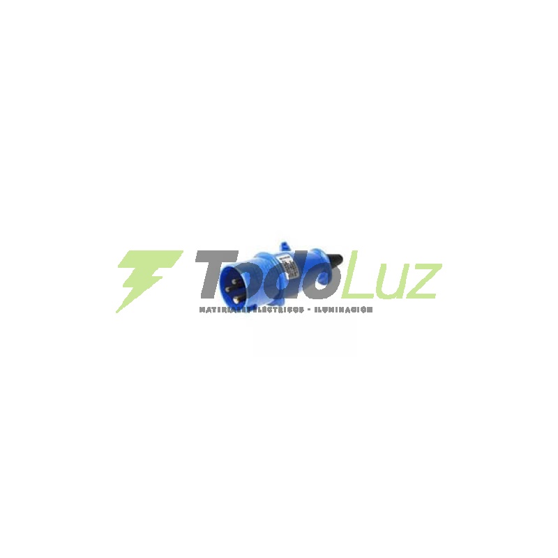 FICHA INDUSTRIAL MACHO 2 X 16A + T 380V AZUL