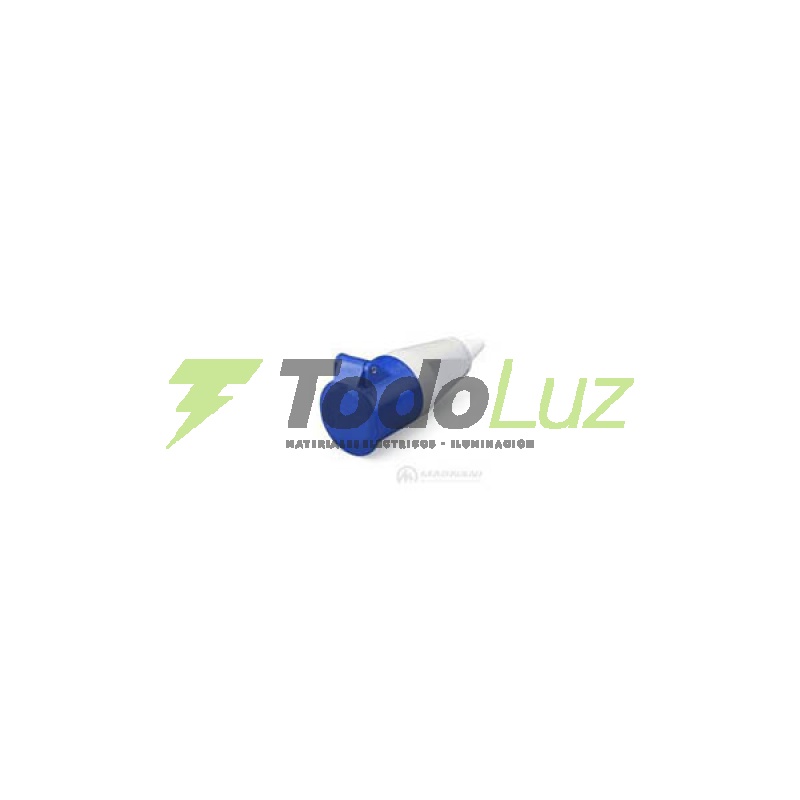 FICHA INDUSTRIAL HEMBRA 2 X 16A + T 380V AZUL