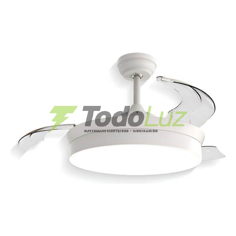 VENTILADOR RETRACTIL 3 ASPAS CON LUZ 30W + CONTROL