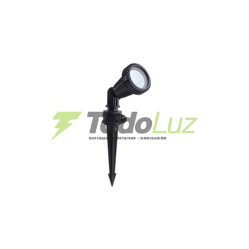 ESTACA DE JARDIN PARA 1 LAMP. GU-10 ABS NEGRA