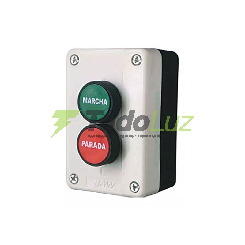 BOTONERA CON 2 PULSADORES 1NA+1NC PVC