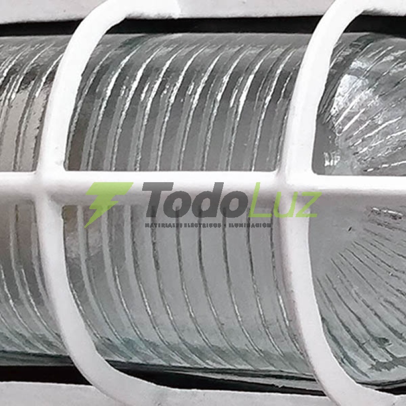 TORTUGA ALUMINIO OVALADA CHICA 1 LUZ  BLANCA