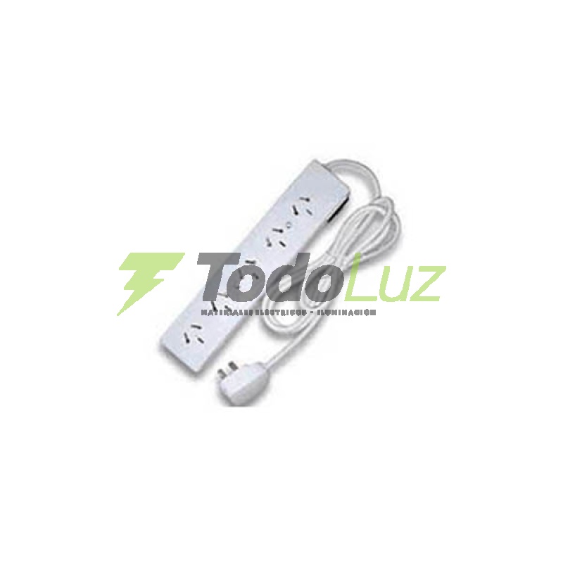 ZAPATILLA MULTIPLE 4 TOMAS C/CABLE 3 MTS
