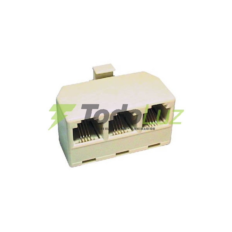 ADAPTADOR TEL 3 HEMBRA/1 MACHO RJ-11