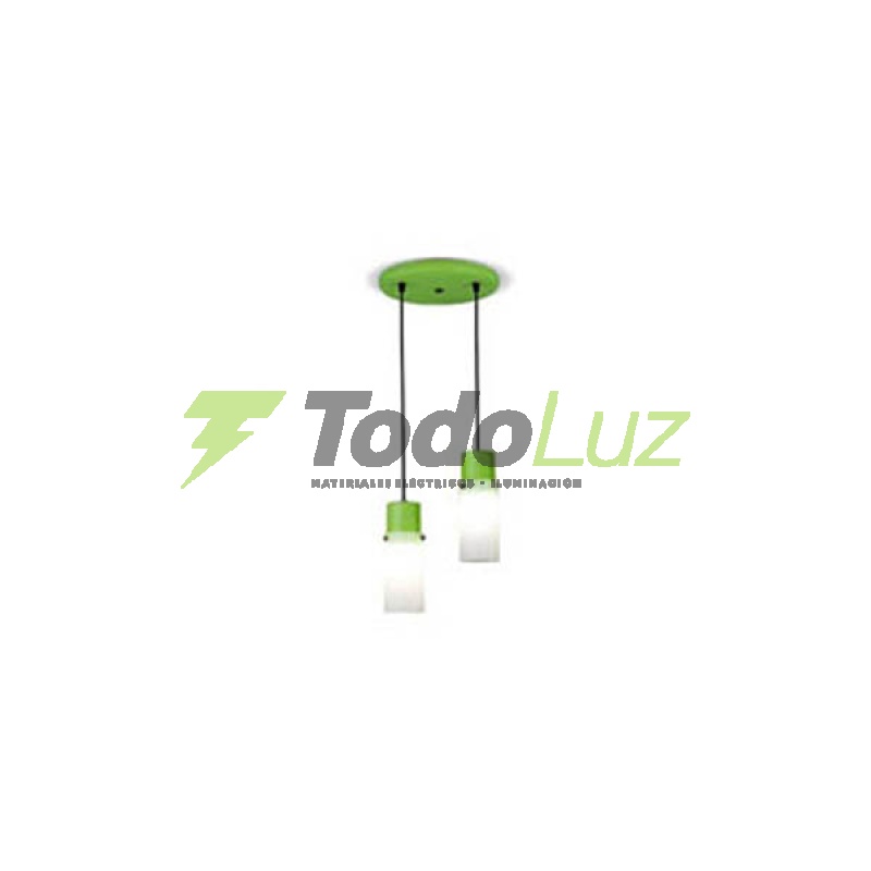 COLGANTE POLIP. TUBO DOBLE COLORES VARIOS