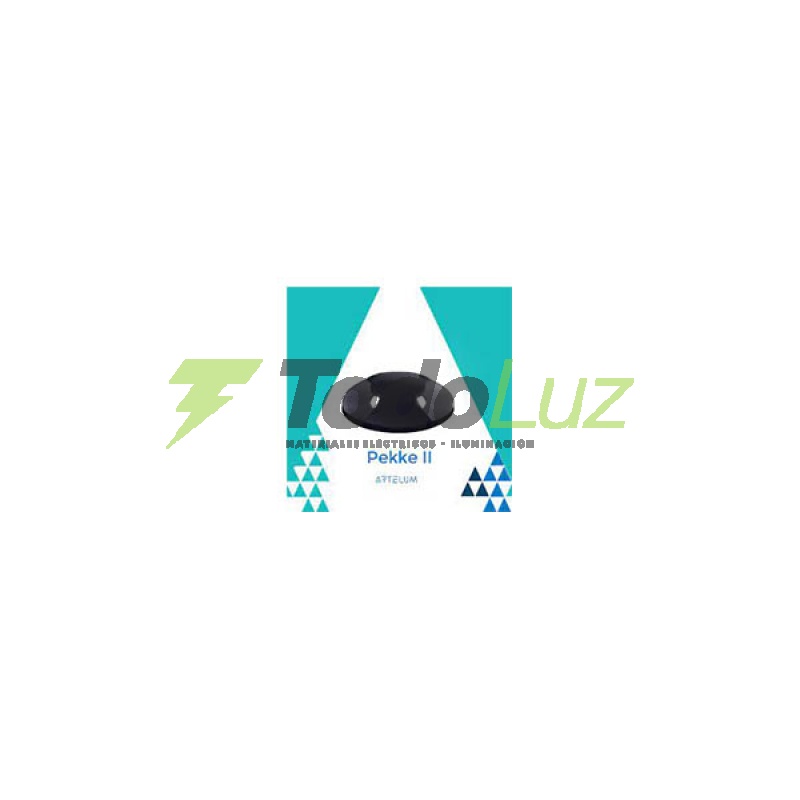 SPOT PARA PISO LED 1W PEKE II ACERO NEGRO REDONDO