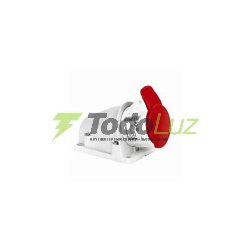 TOMA INDUSTRIAL EXTERIOR 3 X 32A + T 380V ROJO