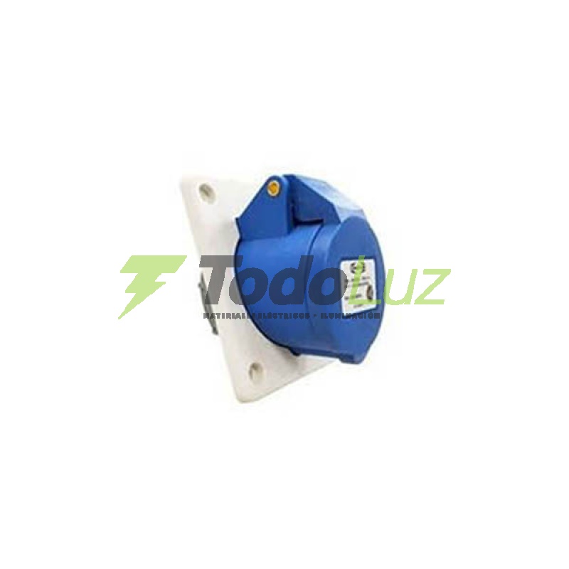 TOMA INDUSTRIAL EMBUTIR 2 X 16A + T 380V AZUL