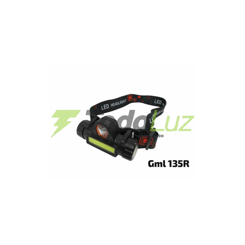 LINTERNA VINCHA LED COB 3W C/BATERIA 18650