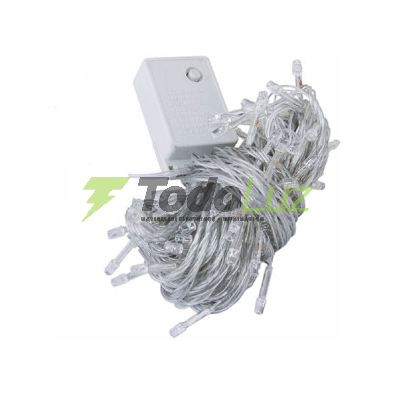 LUZ DE NAVIDAD 100 LUCES LED 9,6MTS BLANCO FRIO