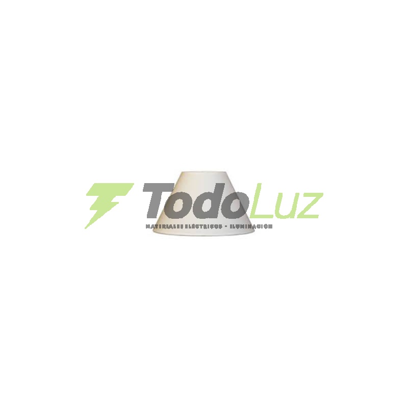 PANTALLA CONICA PEGADA 8X14X10 PLASTICO