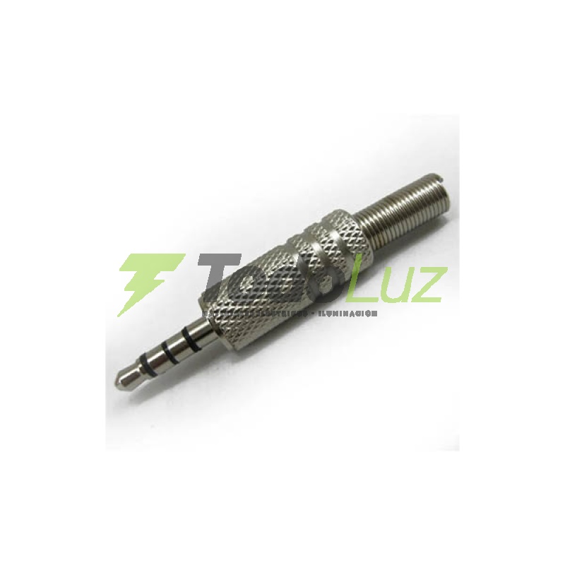 FICHA AUDIO PLUG METAL STEREO 3,5 MM CHICA