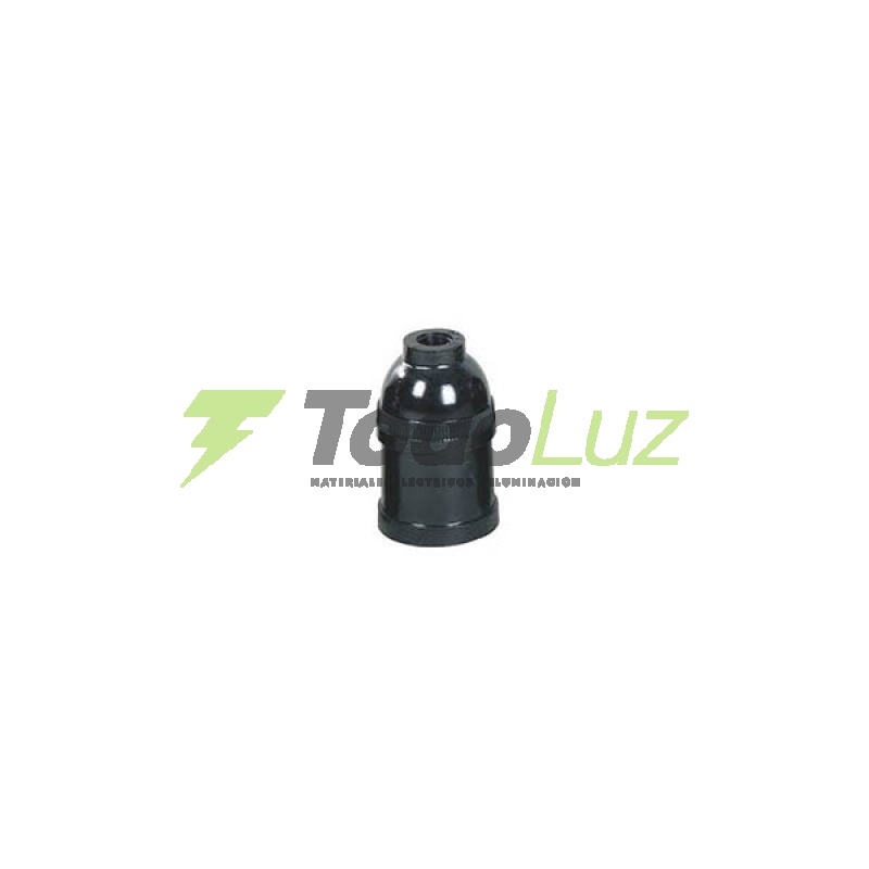 PORTALAMPARAS PVC 2 PIEZAS E-27 NEGRO